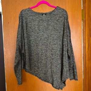 Mossimo black and silver asymmetrical top